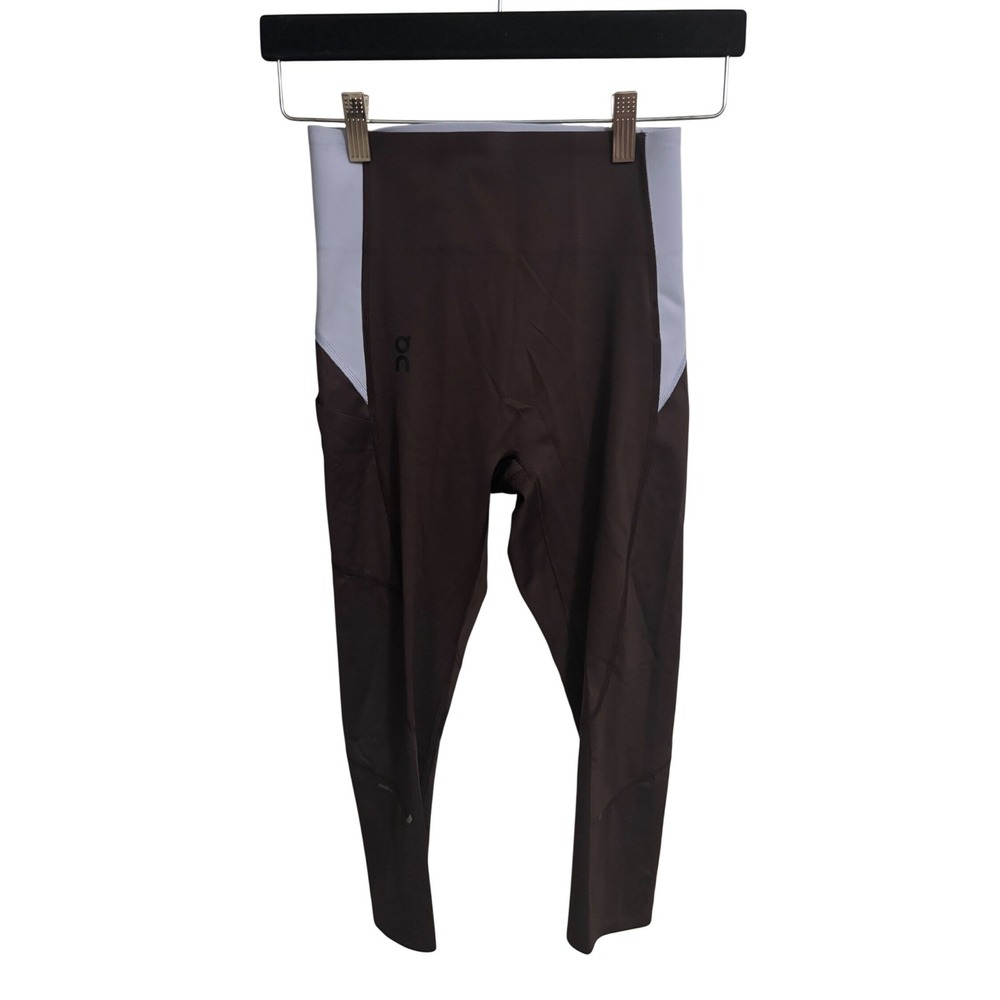 On Running | Run On Clouds Movement 3/4 Tights Purple Brown Women's Sz XS